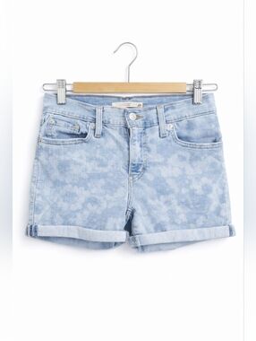 Levi’s W26 Light Wash Denim Shorts Mid Rise Cuffed Casual